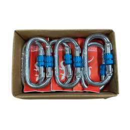 Lot 20 mousquetons acier Symmetric Screw Fixe, Lot 20 mousquetons acier Symmetric Screw Fixe, FIXE, Croque Montagne